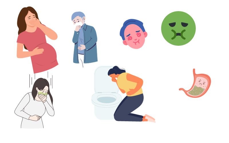 Ilustração profissional representando tratamento de emetofobia e suporte terapêutico para medo de vomitar